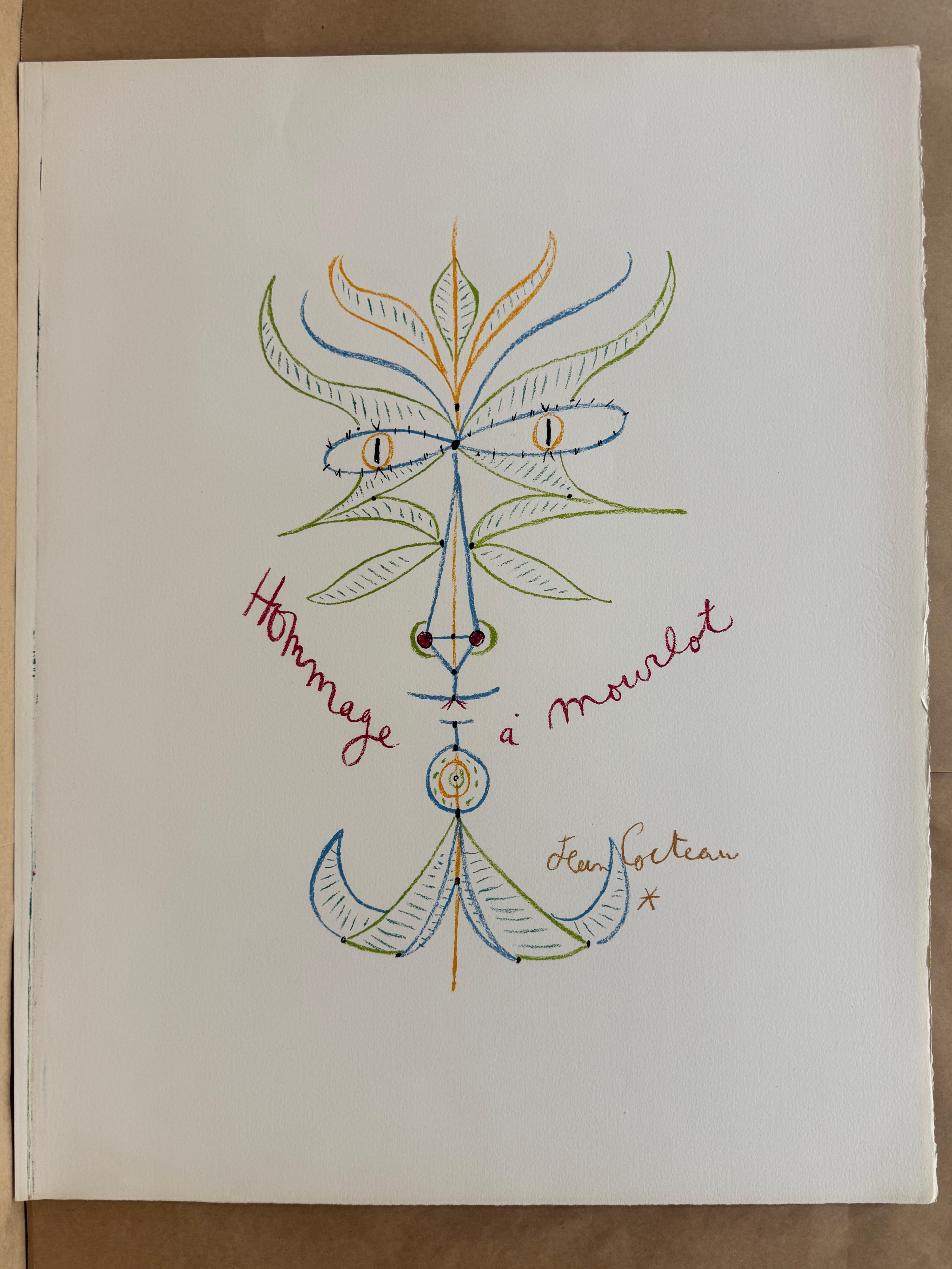 Tete de Faune - Hommage a Mourlot by Jean Cocteau, 1956 / 1975 For Sale 1