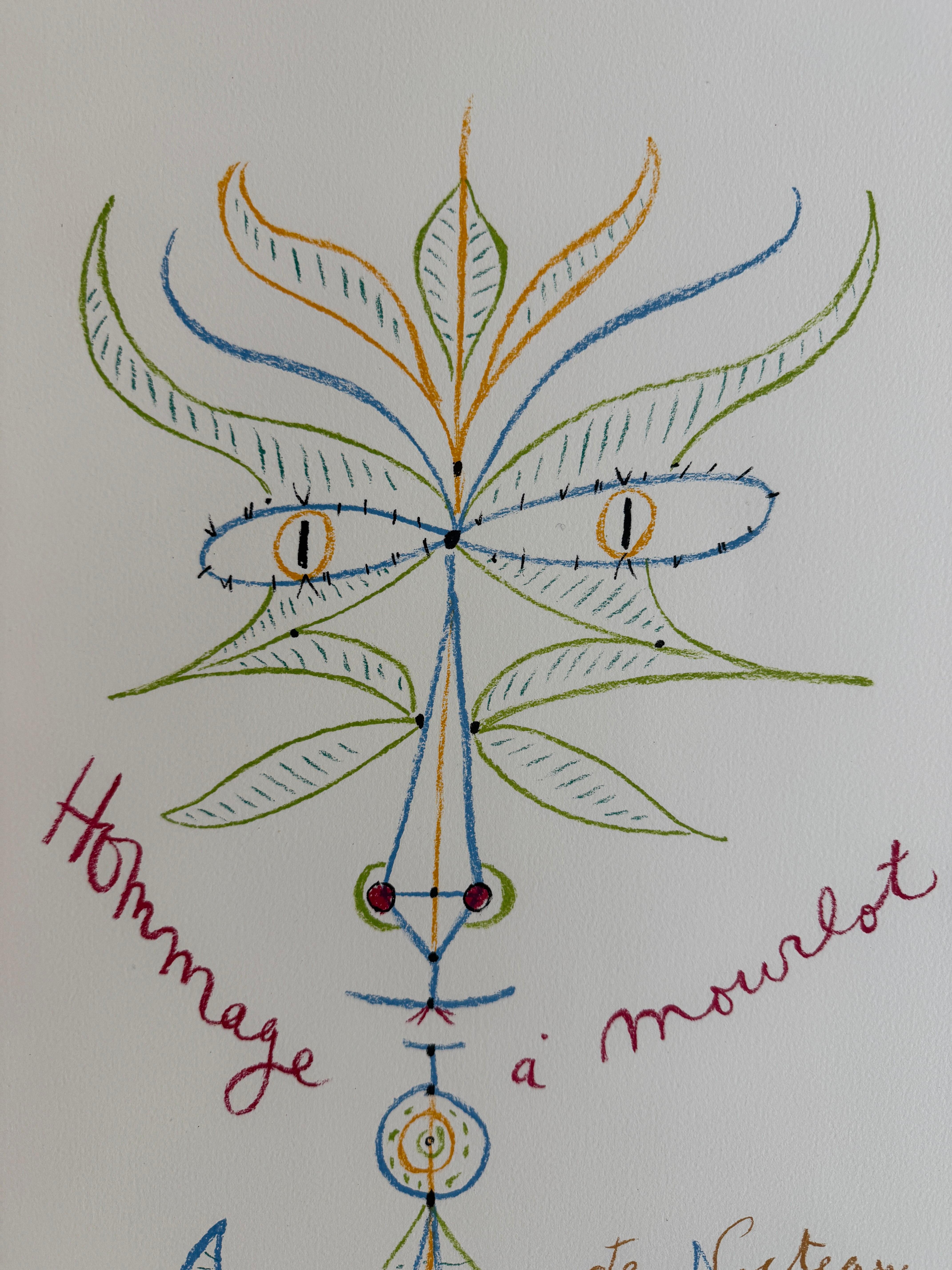 Tete de Faune - Hommage a Mourlot by Jean Cocteau, 1956 / 1975 For Sale 2
