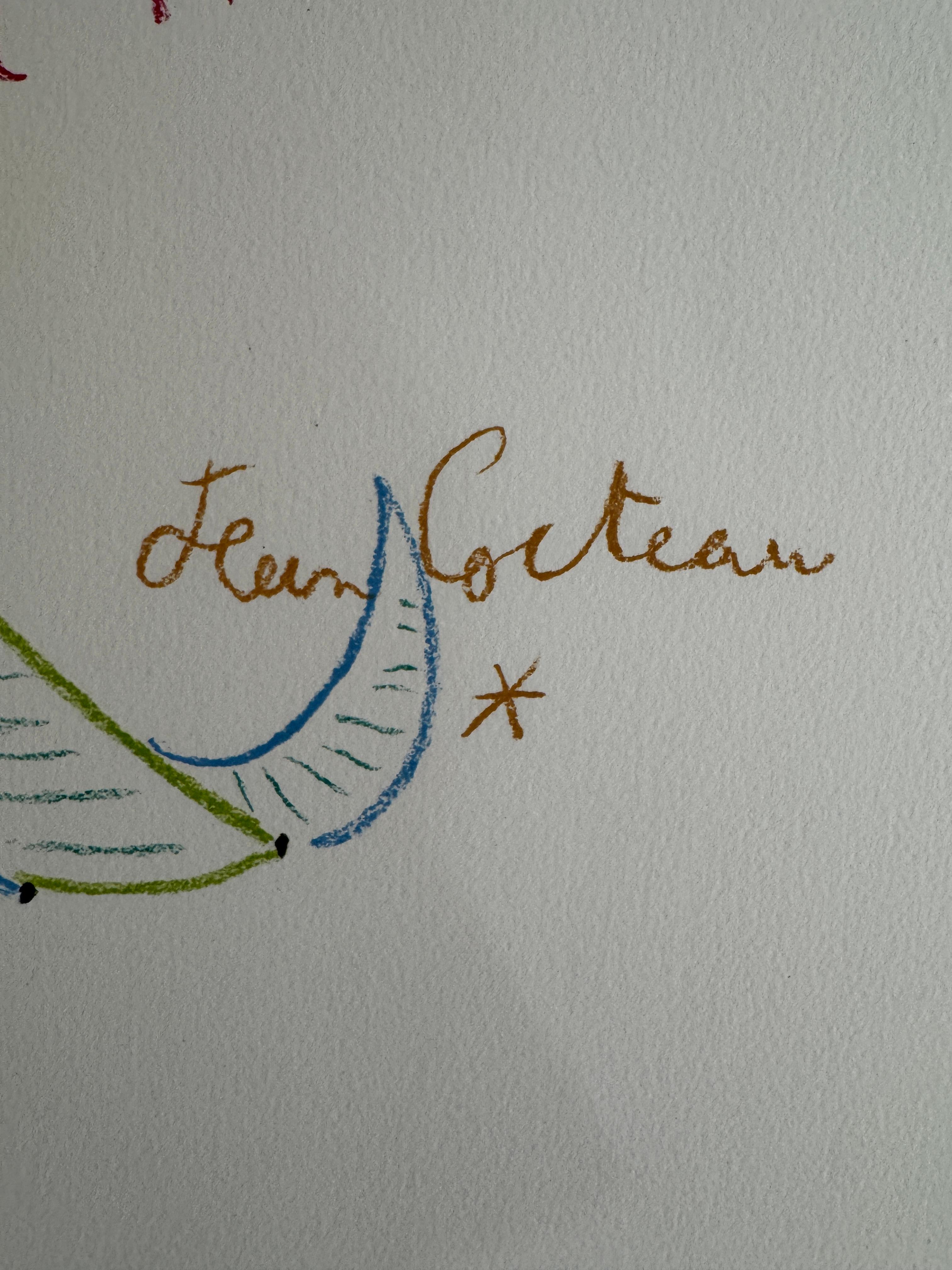 Tete de Faune - Hommage a Mourlot by Jean Cocteau, 1956 / 1975 For Sale 3
