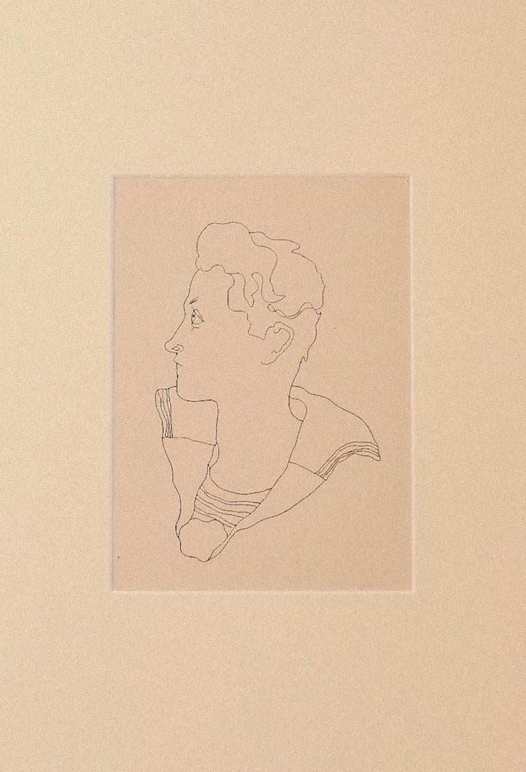 Young Boy - Photolithograph by Jean Cocteau - 1930s 1