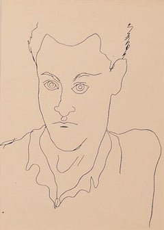 Young Boy - Vintage Photolithograph by Jean Cocteau - 1930s