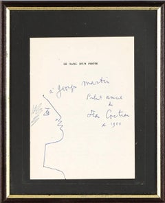Jean Cocteau - Profil avec couronne de laurier, 1959