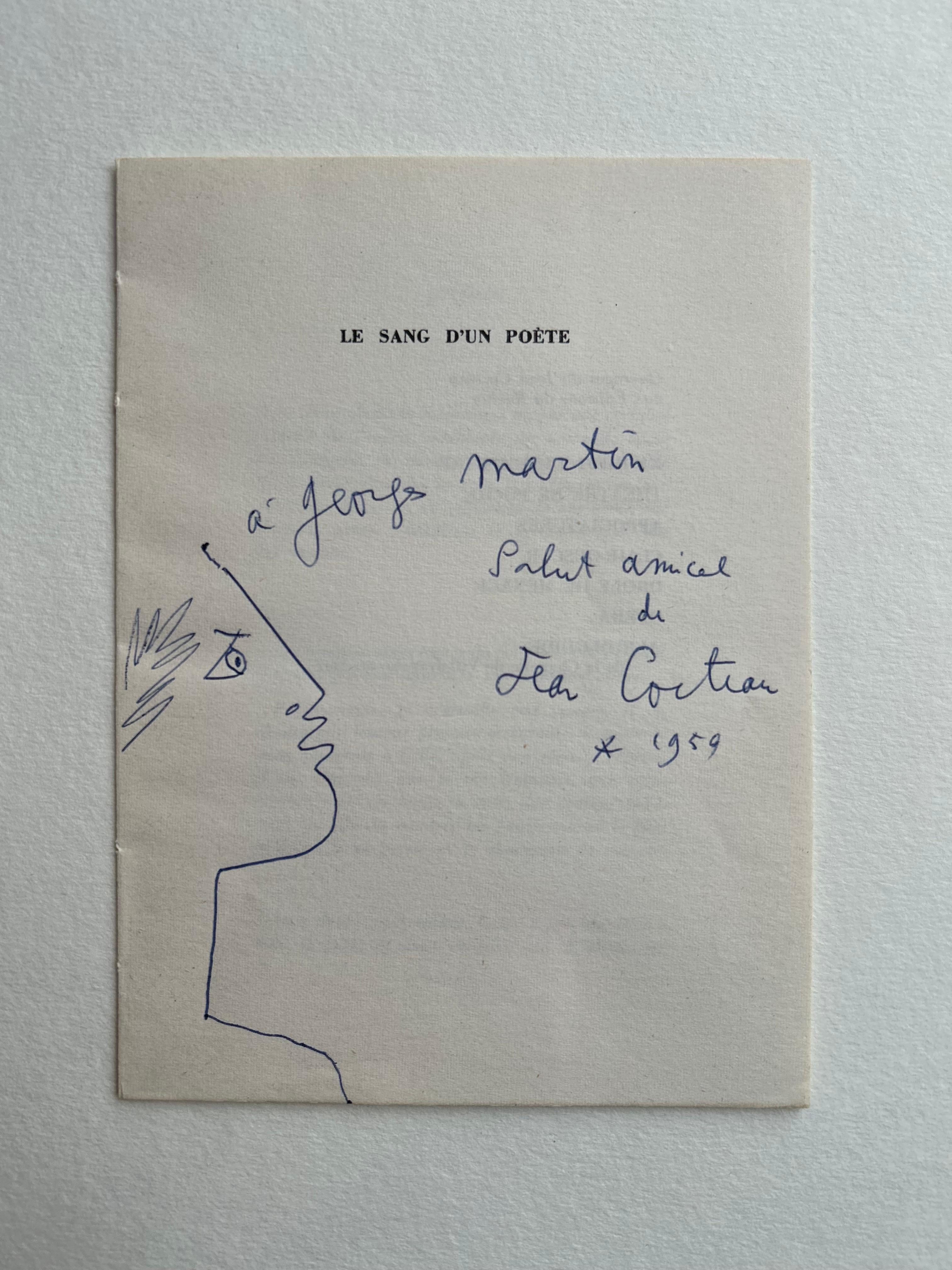 Jean COCTEAU – Profil mit Lorbeerkranz, 1959 (Moderne) im Angebot