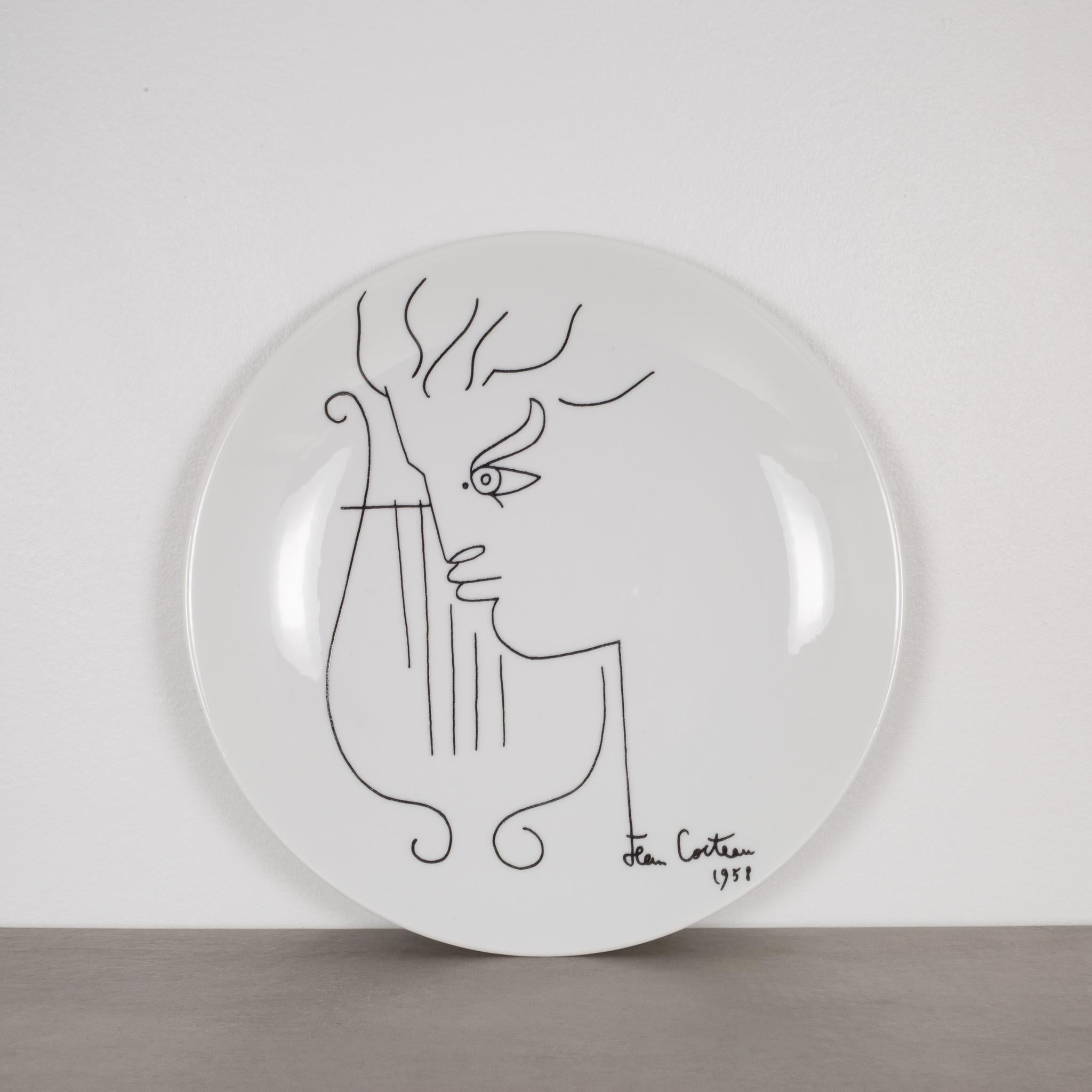 20th Century Jean Cocteau Promo-Ceram Midcentury Plates-Set of 4, circa 1950-1980