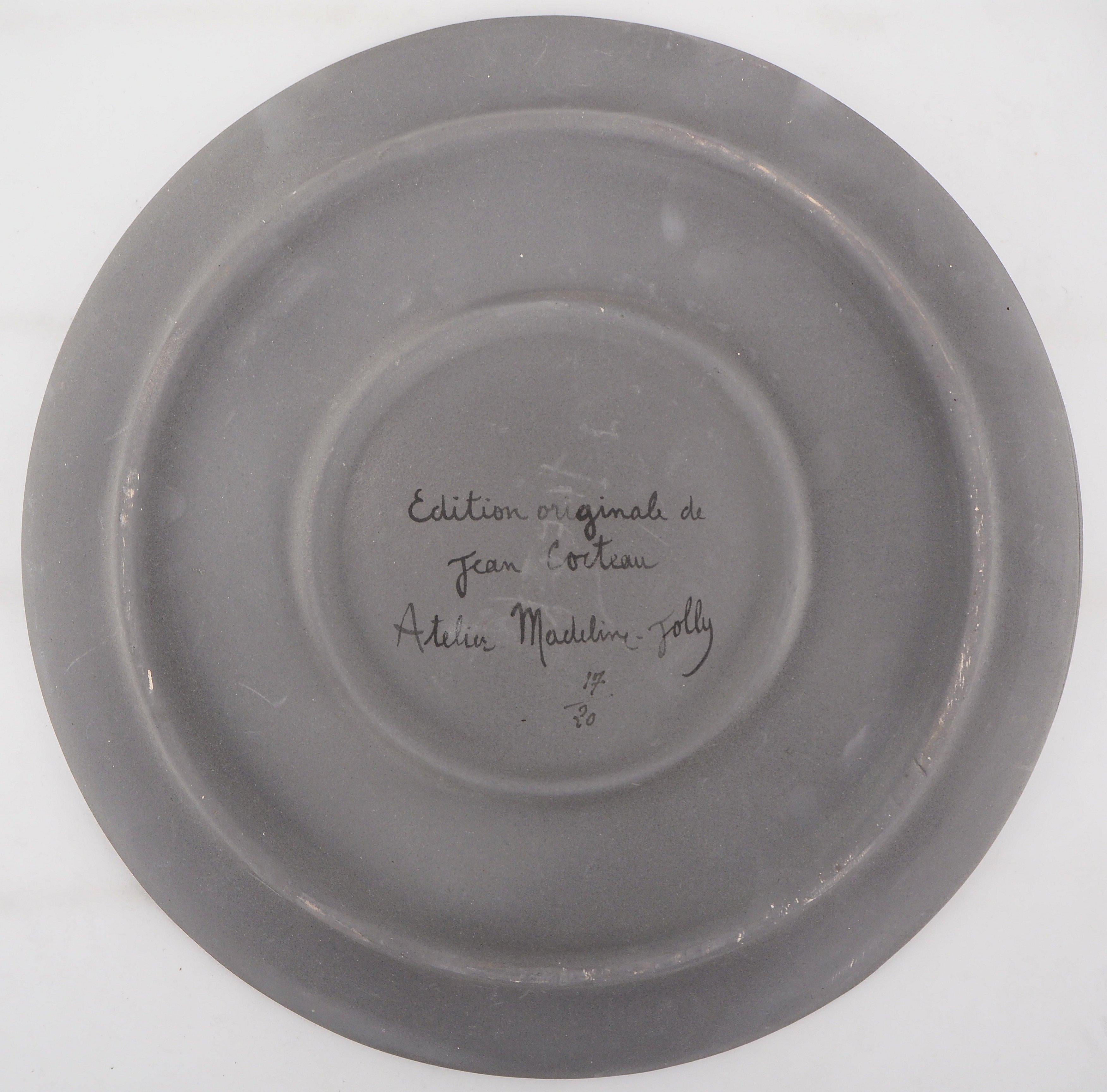 Atalanta and Hippomenes - Original signed ceramic, Certificate For Sale 2