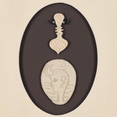 Original Ceramic Pendant Set: Chèvre-Pied & Double Masque, 1958