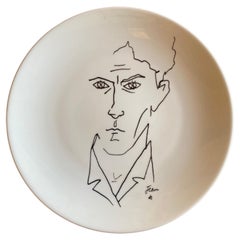 Jean Cocteau  Self-portrait  Plate
