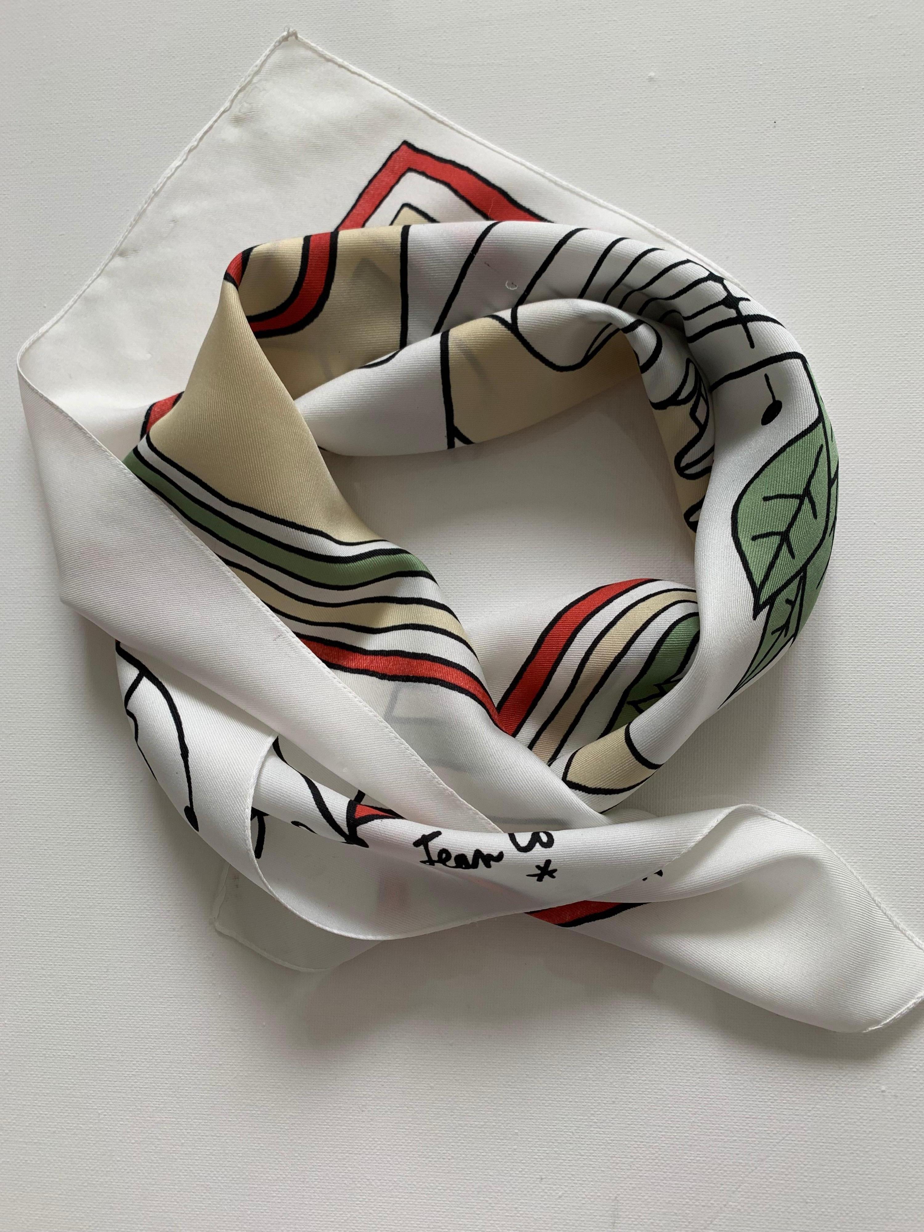 Jean Cocteau Silk Scarf, France For Sale 2