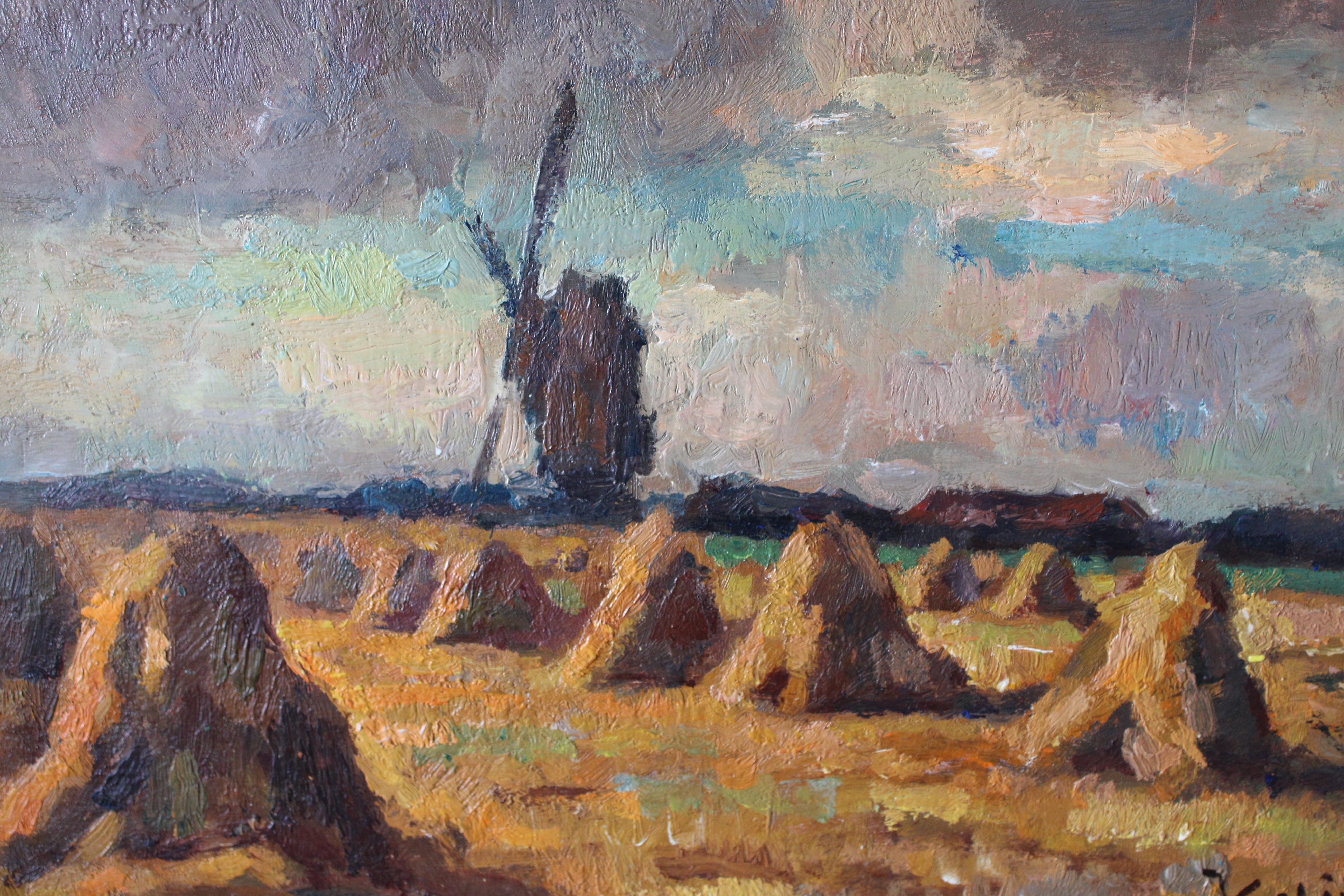 Antike stimmungsvolle postimpressionistische Landschaft Ölgemälde von Jean Colin im Angebot 10