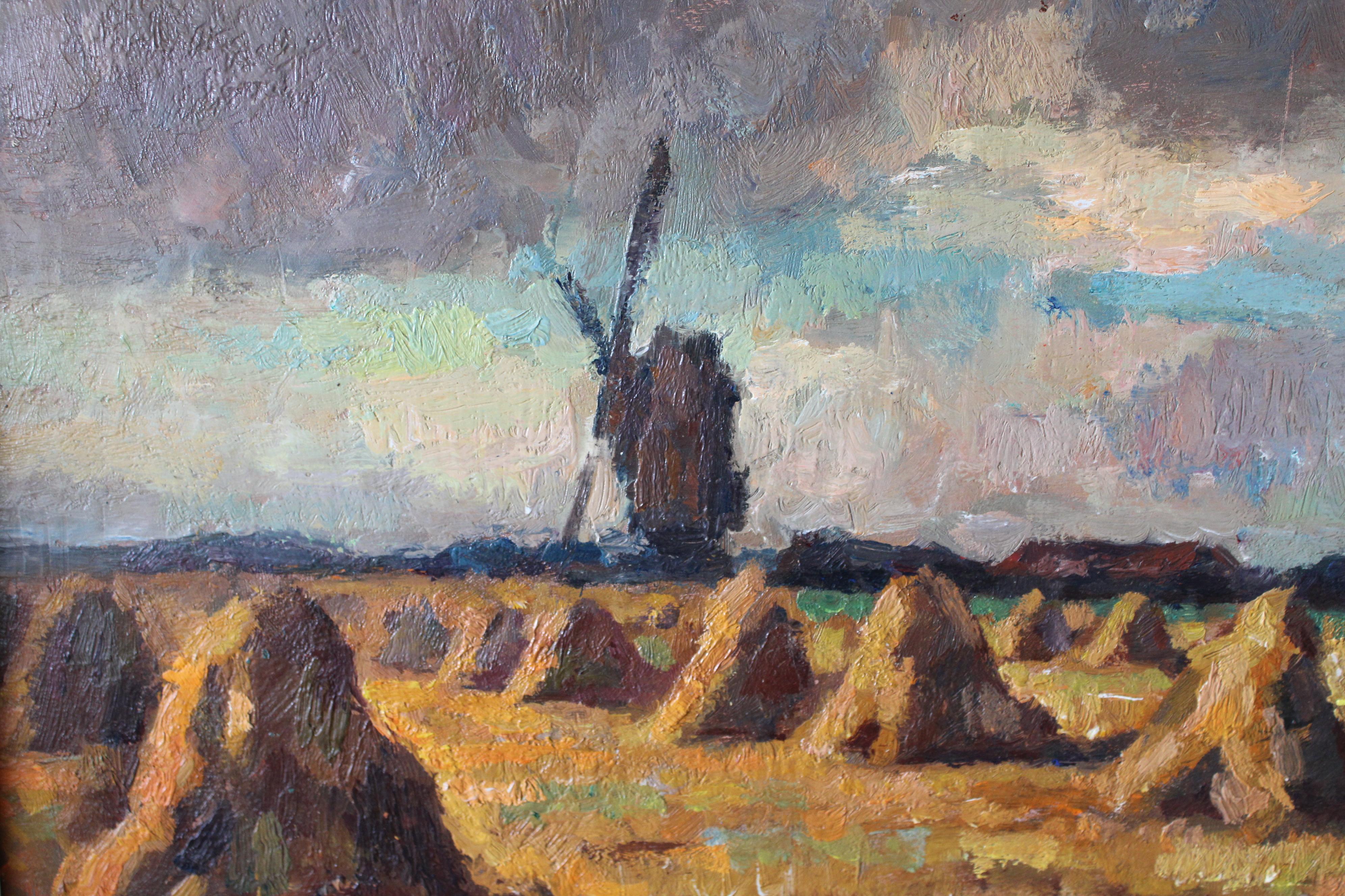 Antike stimmungsvolle postimpressionistische Landschaft Ölgemälde von Jean Colin im Angebot 5