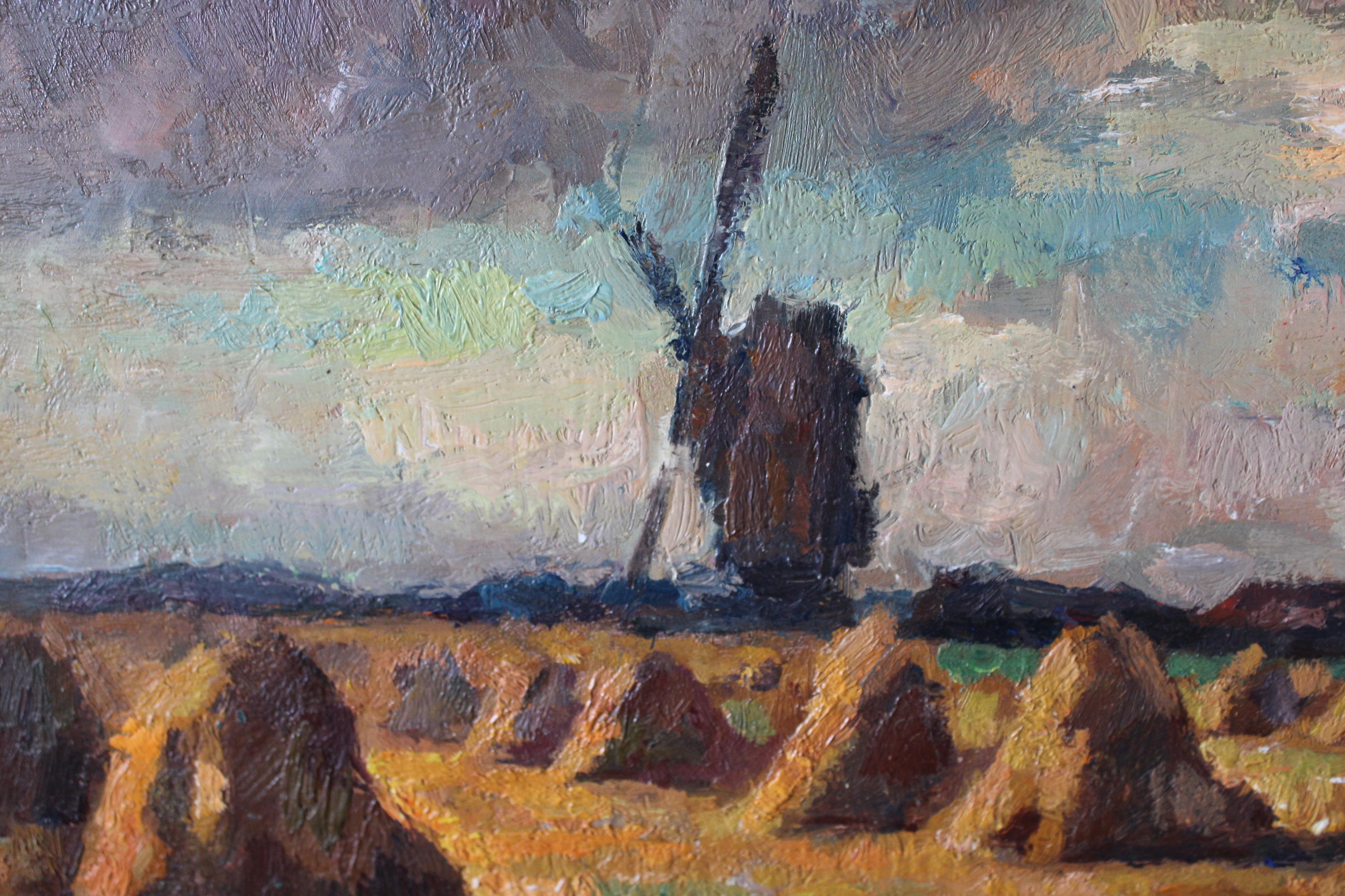 Antike stimmungsvolle postimpressionistische Landschaft Ölgemälde von Jean Colin im Angebot 6