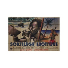 French cinema poster from 1942 by Jean Colin for "Sortilège exotique"