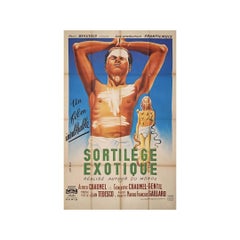 Cartel de cine francés de 1942 de Jean Colin para "Sortilège exotique"