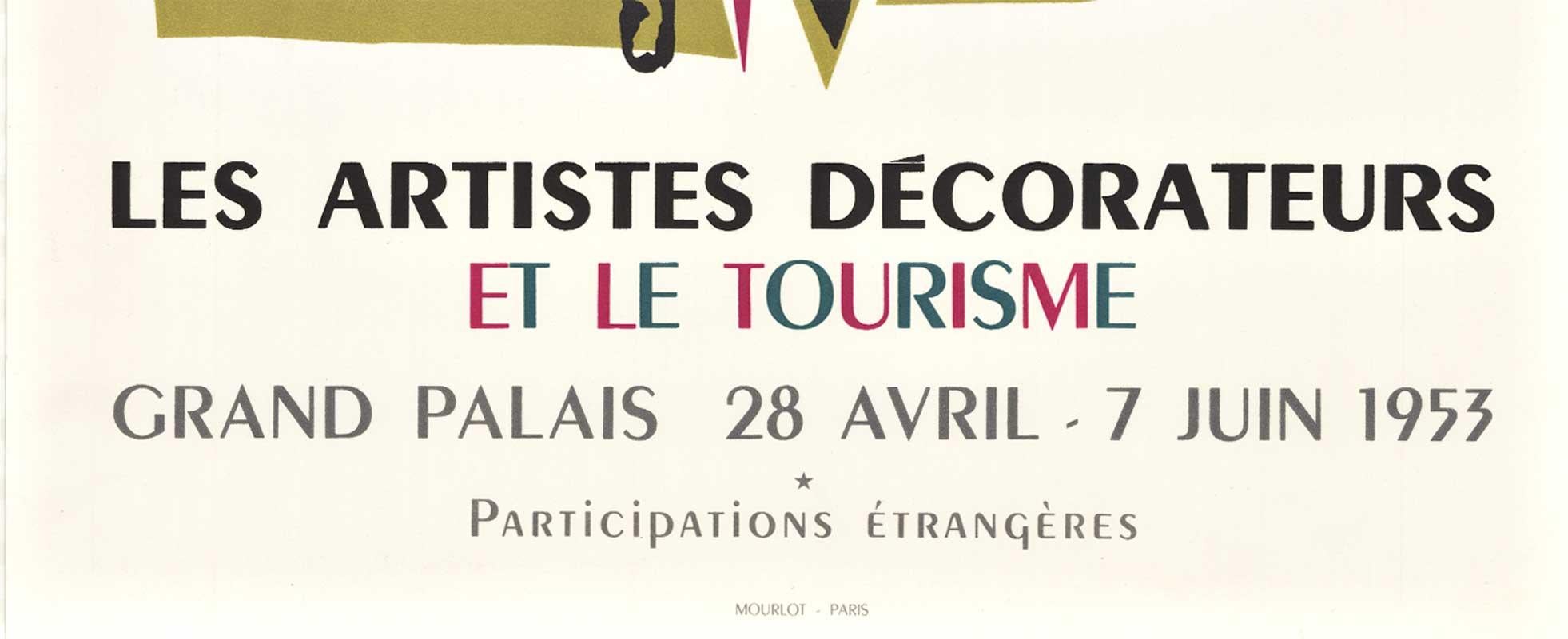 Französisches Vintage-Poster „Les Artistes Decorateurs et le Tourisme“, Original (Abstrakter Expressionismus), Print, von Jean Colin