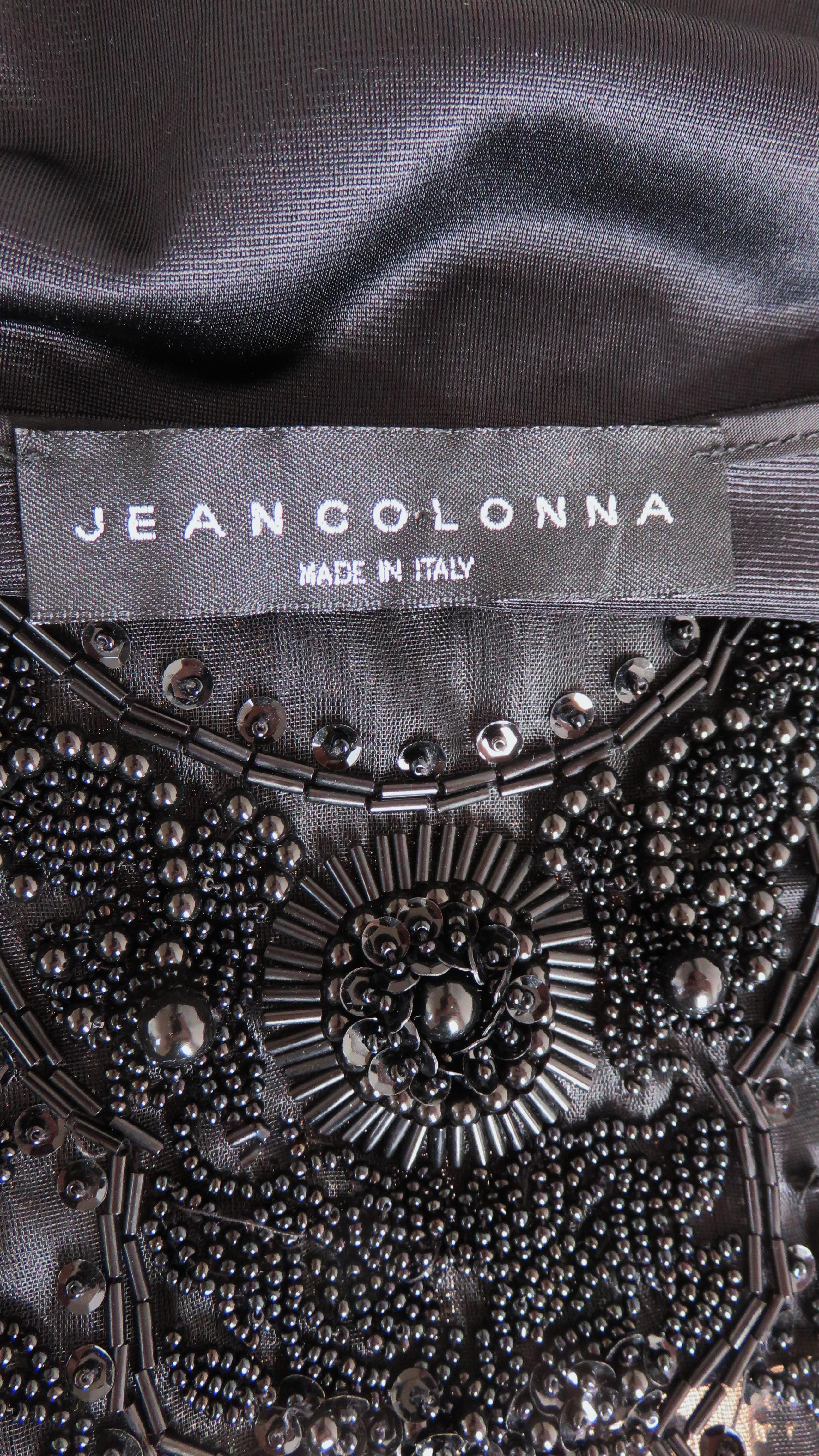 Jean Colonna New Perlenbesetztes durchsichtiges Oberteil 1990s im Angebot 9