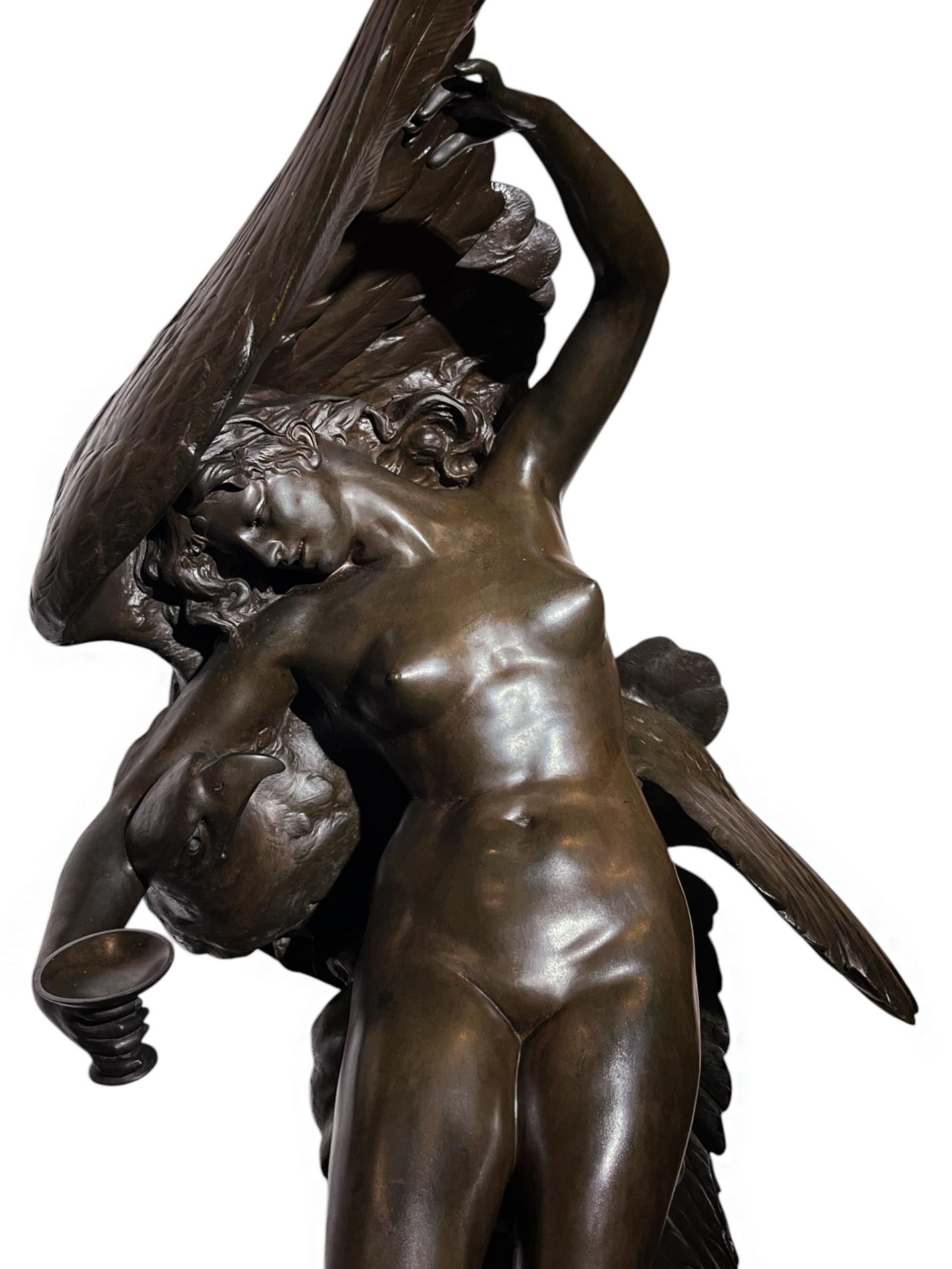 Jean Coulon - Estatua de bronce de Egina y Zeus en venta 10