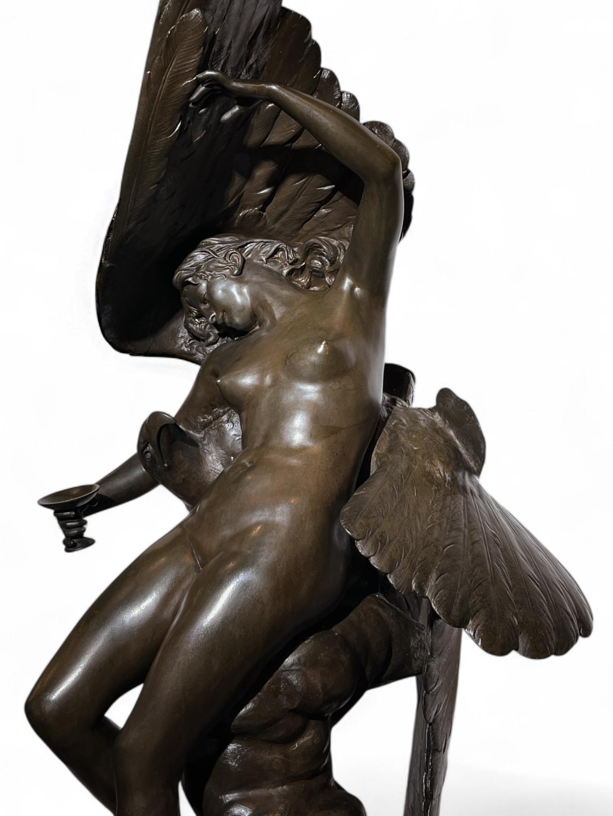 Jean Coulon - Estatua de bronce de Egina y Zeus en venta 1