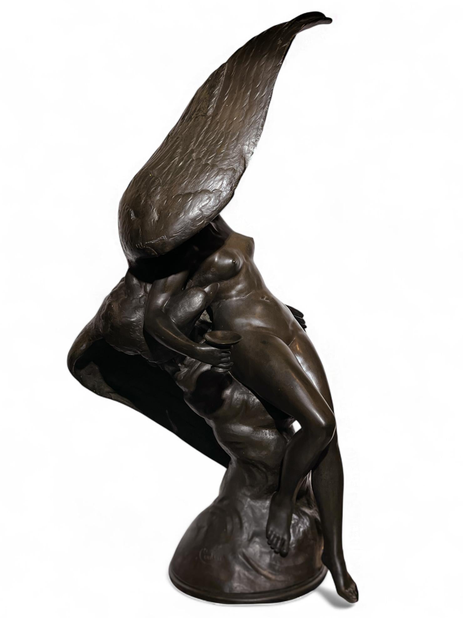 Jean Coulon - Estatua de bronce de Egina y Zeus en venta 2