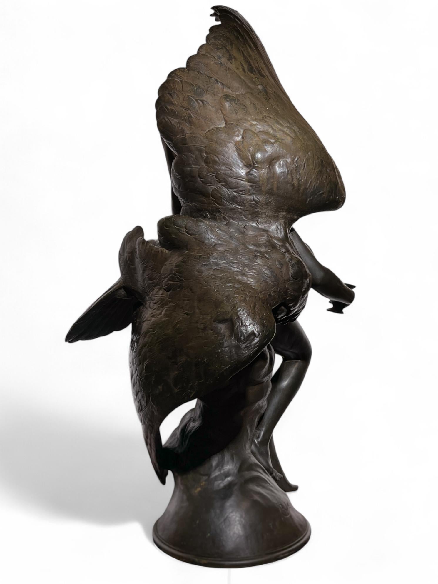 Jean Coulon - Estatua de bronce de Egina y Zeus en venta 5