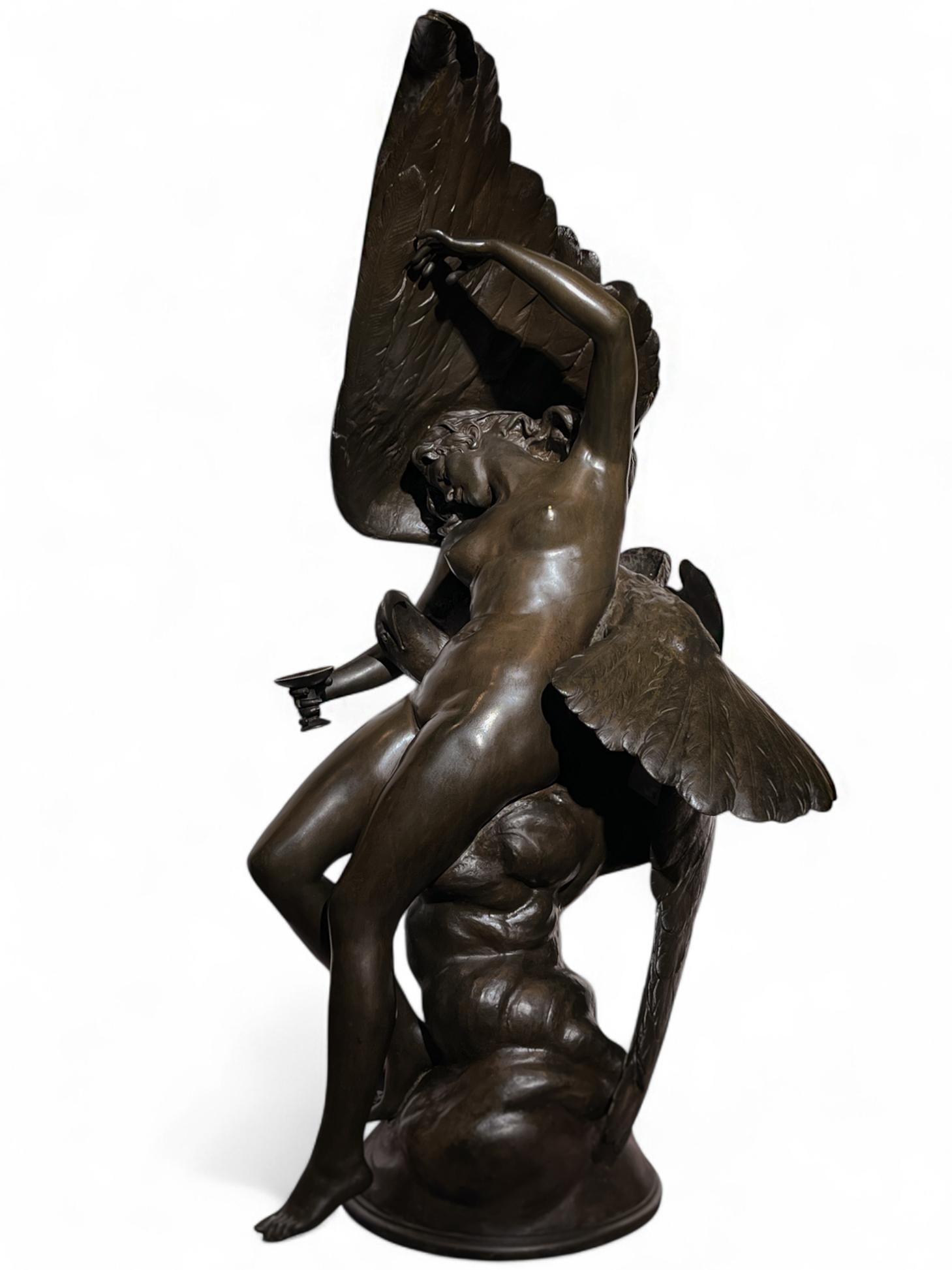 Jean Coulon - Estatua de bronce de Egina y Zeus en venta 8