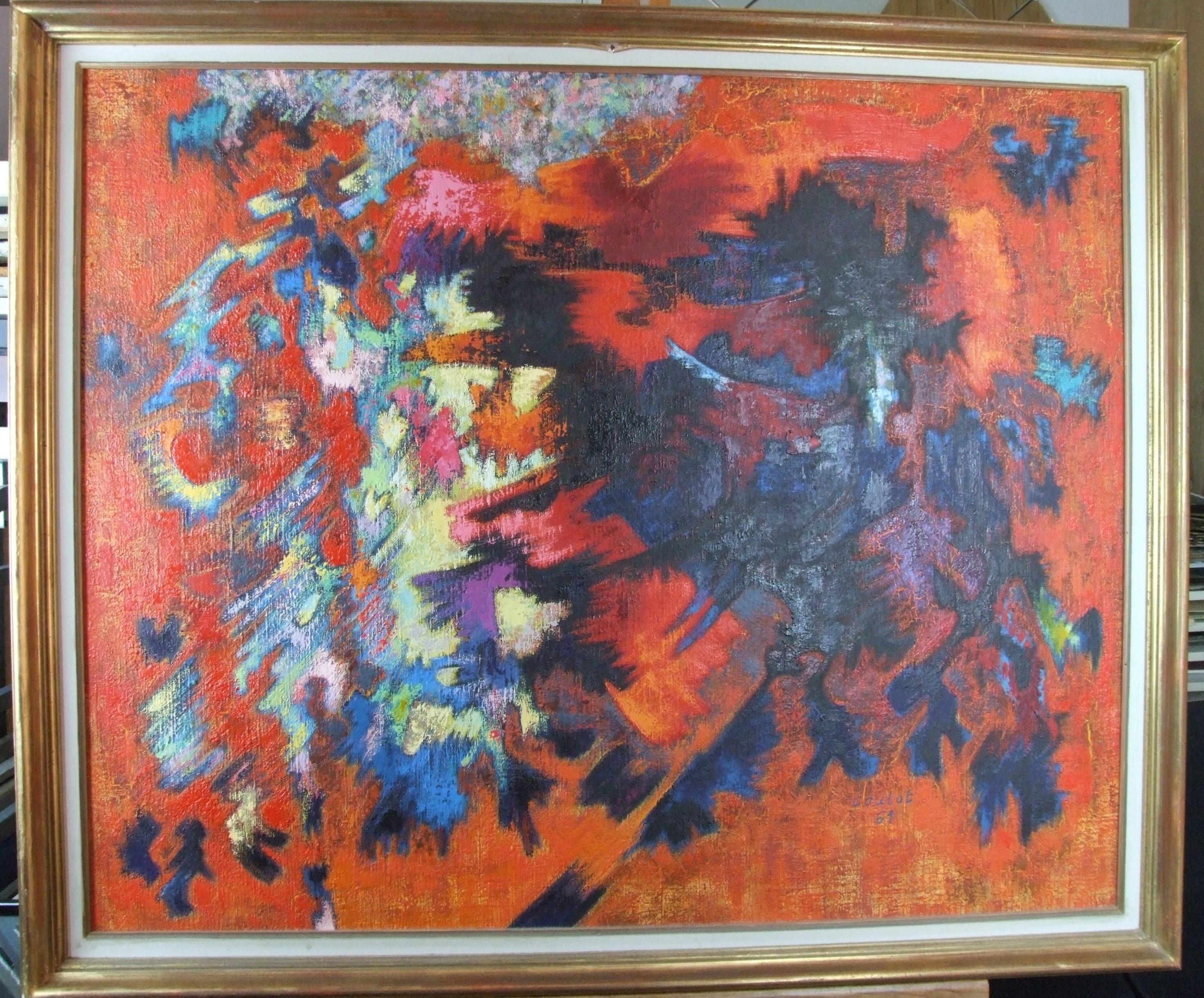 Jean Coulot Abstract Painting - Tauromaquie