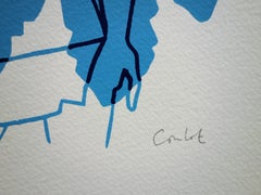 Uomo e foglia di Oak - Serigrafia originale autografata /60ex