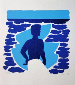 Man at the Beach - Serigrafia originale firmata a mano /60ex
