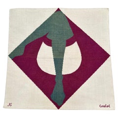 Jean Coulot wool wall tapestry title " Samantha " Legs of woman , for JFD .