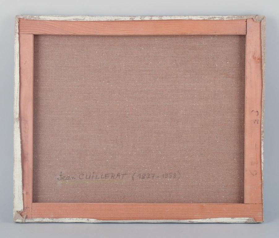 Tela Jean Cuillerat (1927-1998), artista francese, olio su tela.  Composizione astratta. in vendita