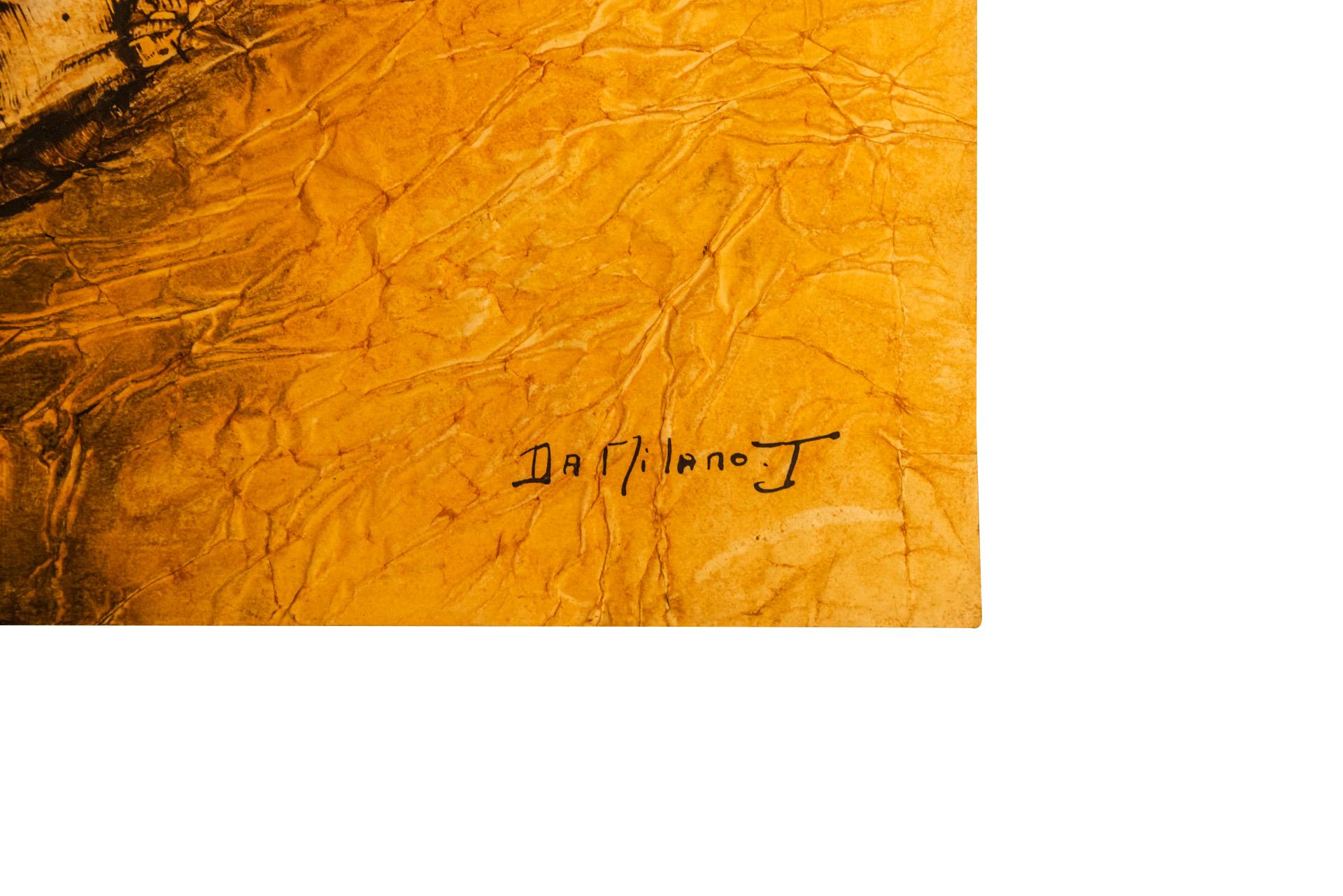 Jean Da Milano, Composition, techniques mixtes sur papier, 1991, France en vente 2