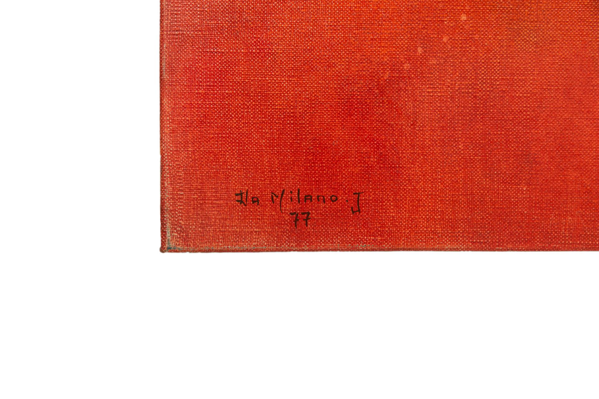Jean Da Milano, Composition, huile sur toile, 1977, France en vente 3
