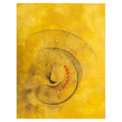 Jean Da Milano, Composition, Oil on Paper, 1974, France