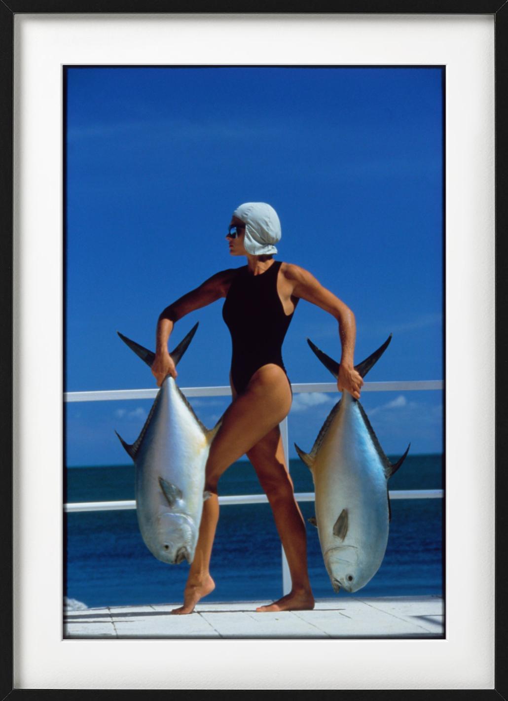 Triffie, Isla Meralda, photographie d'art, 1985 - Bleu Figurative Photograph par Jean-Daniel Lorieux