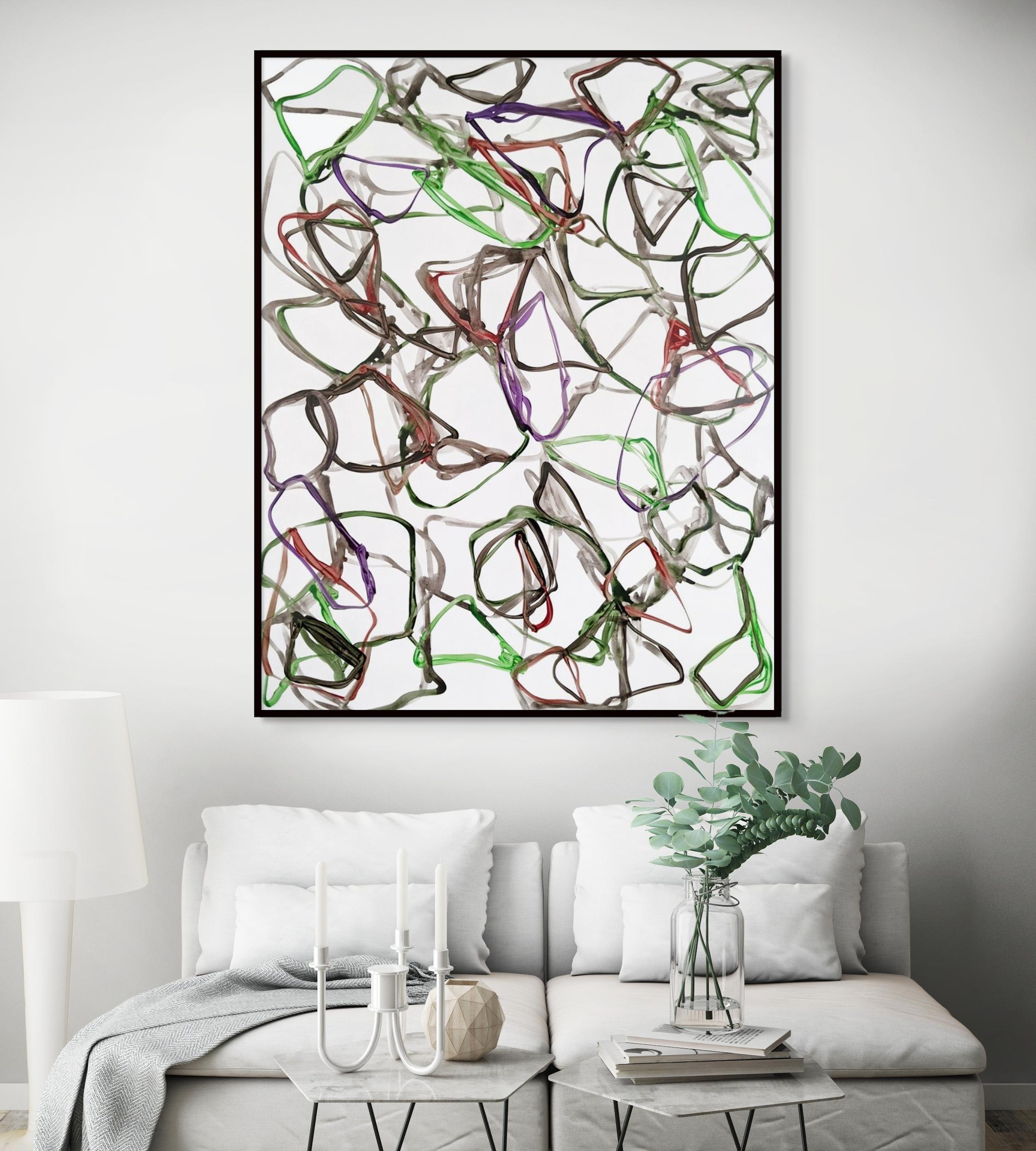 N°1122 (Pintura abstracta) - Painting de Jean Daniel Salvat