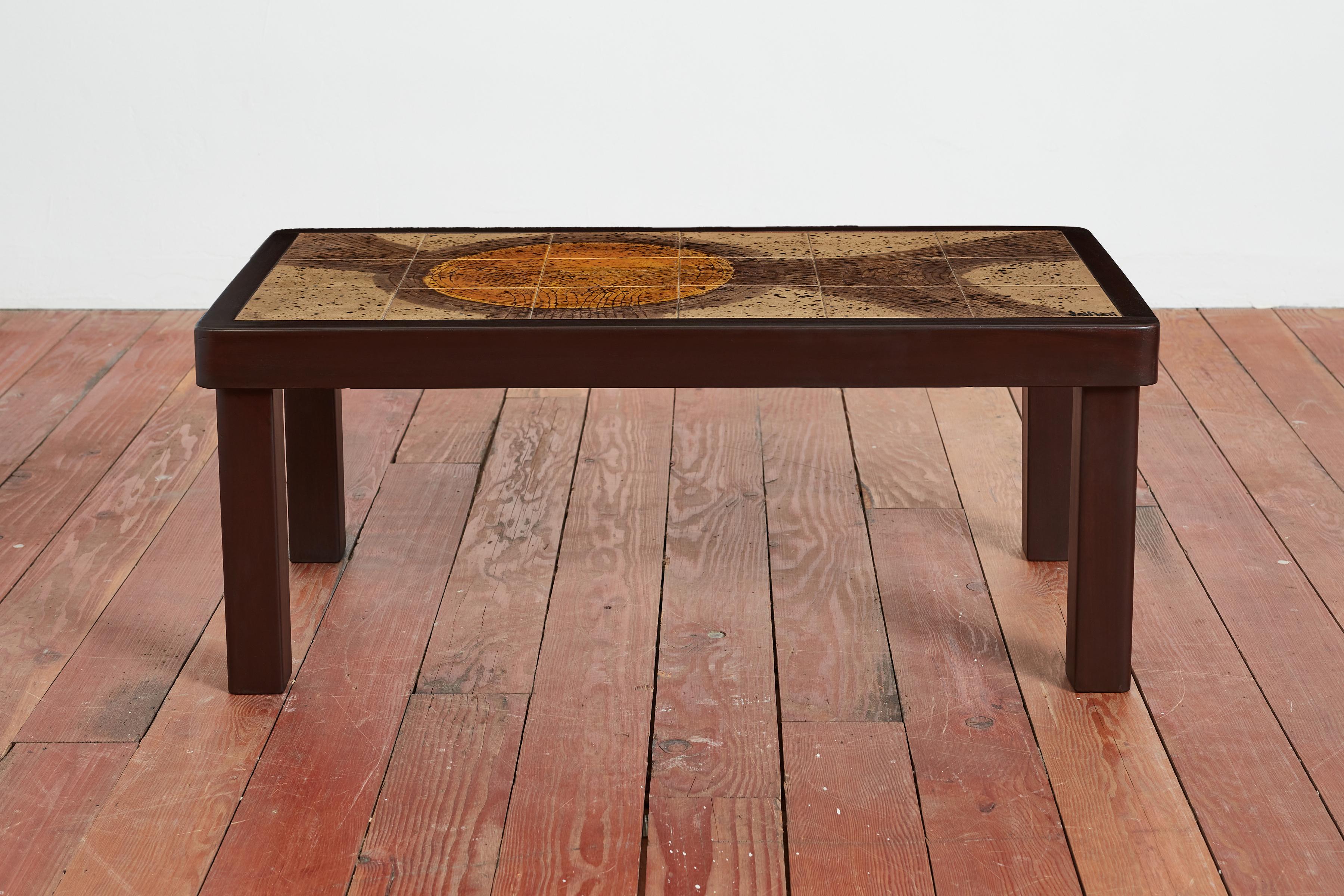 Jean d'Asti Design Ceramic Coffee Table In Good Condition For Sale In Beverly Hills, CA