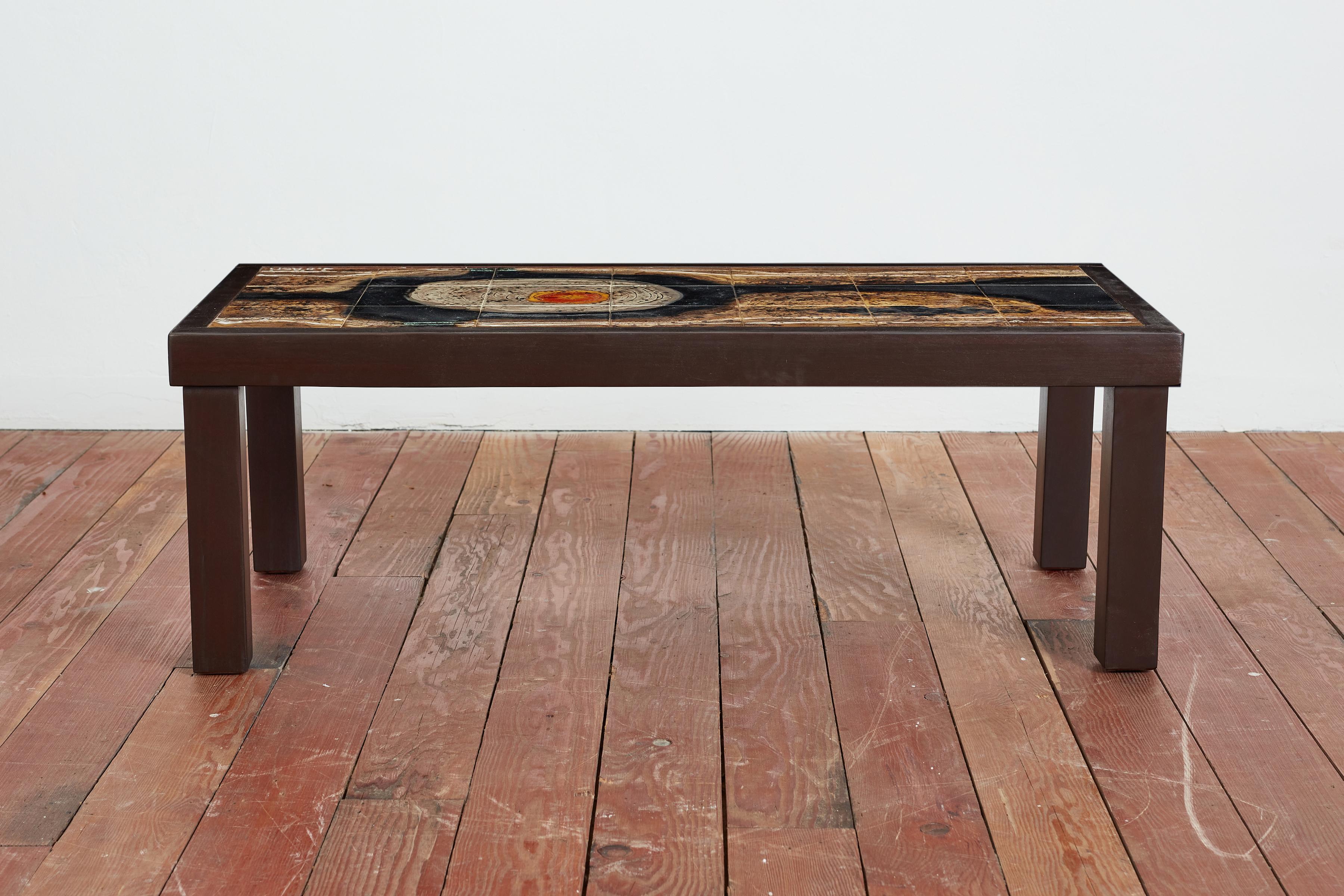 French Jean d'Asti Design Ceramic Coffee Table