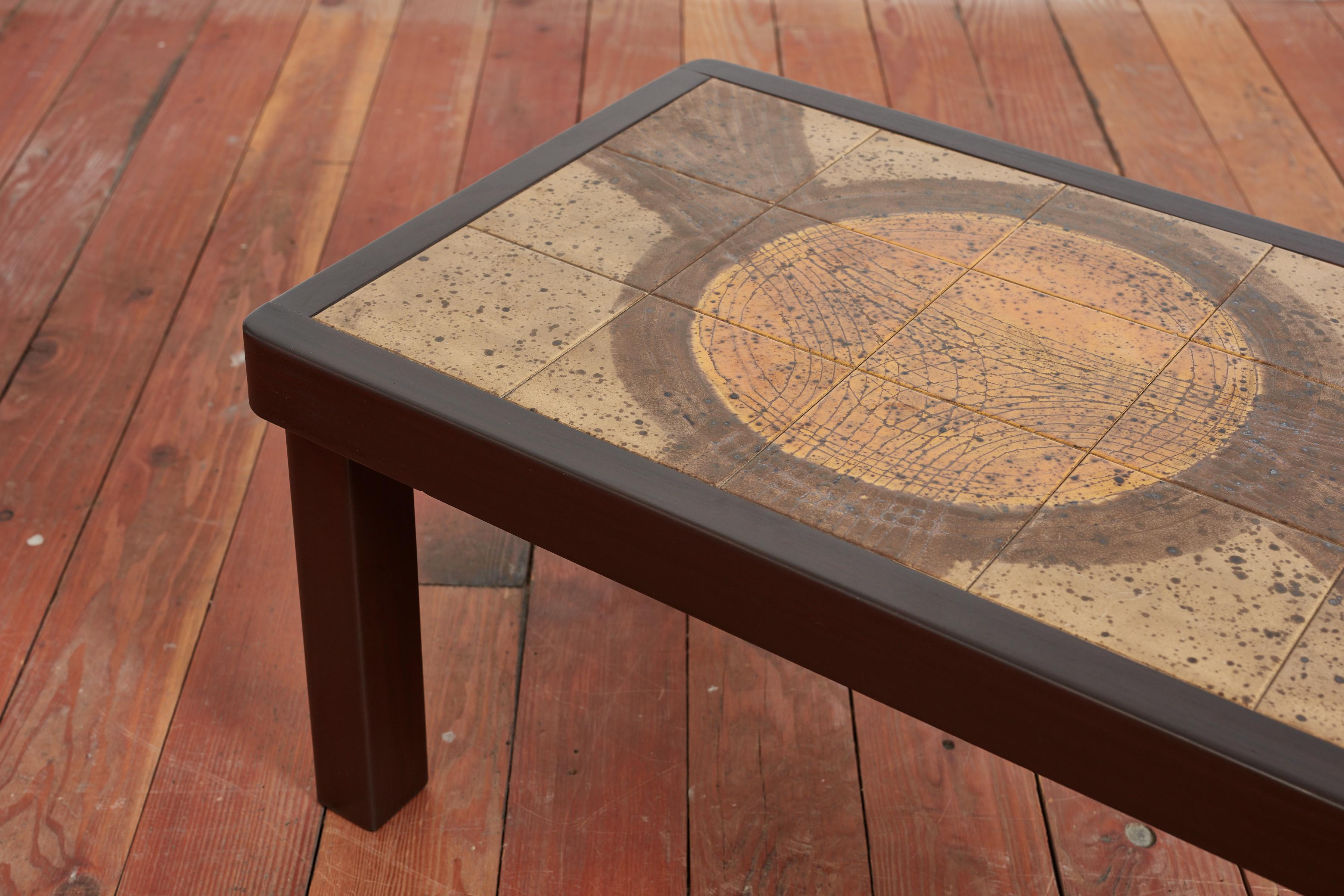 Mid-20th Century Jean d'Asti Design Ceramic Coffee Table For Sale