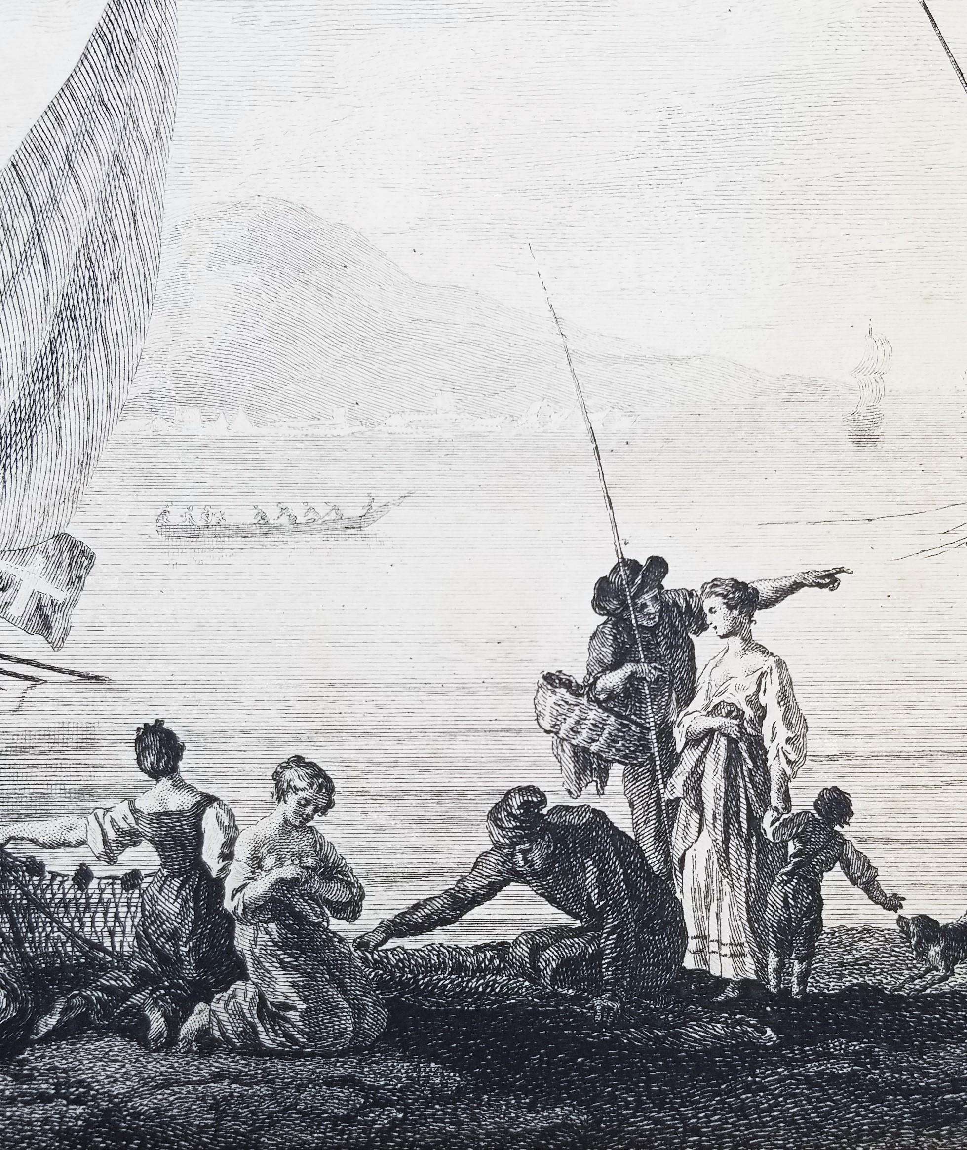 Départ Pour La Pêche (Maison de Campagne des Environs de Naples) /// Antichi maestri in vendita 8