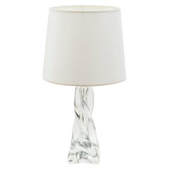 Jean Daum French Crystal Table Lamp, 1960s