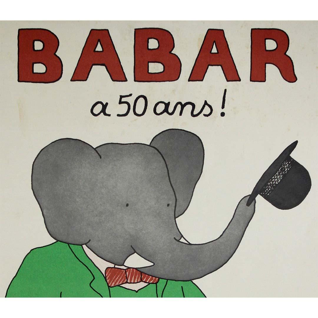 1981 original exhibition poster by Jean De Brunhoff : Babar a 50 ans! 1