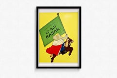 Poster of Babar from the 1930's made by Jean de Brunhoff. Babar is a fictional e