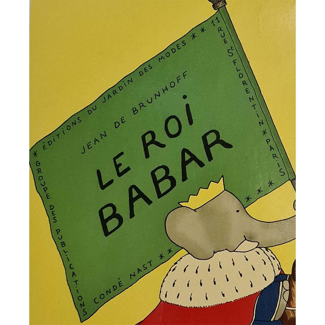 Poster of Babar from the 1930's made by Jean de Brunhoff. Babar is a fictional elephant, a hero of children's and young people's literature imagined by Cécile de Brunhoff, put in an album and illustrated by Jean de Brunhoff. He appeared for the