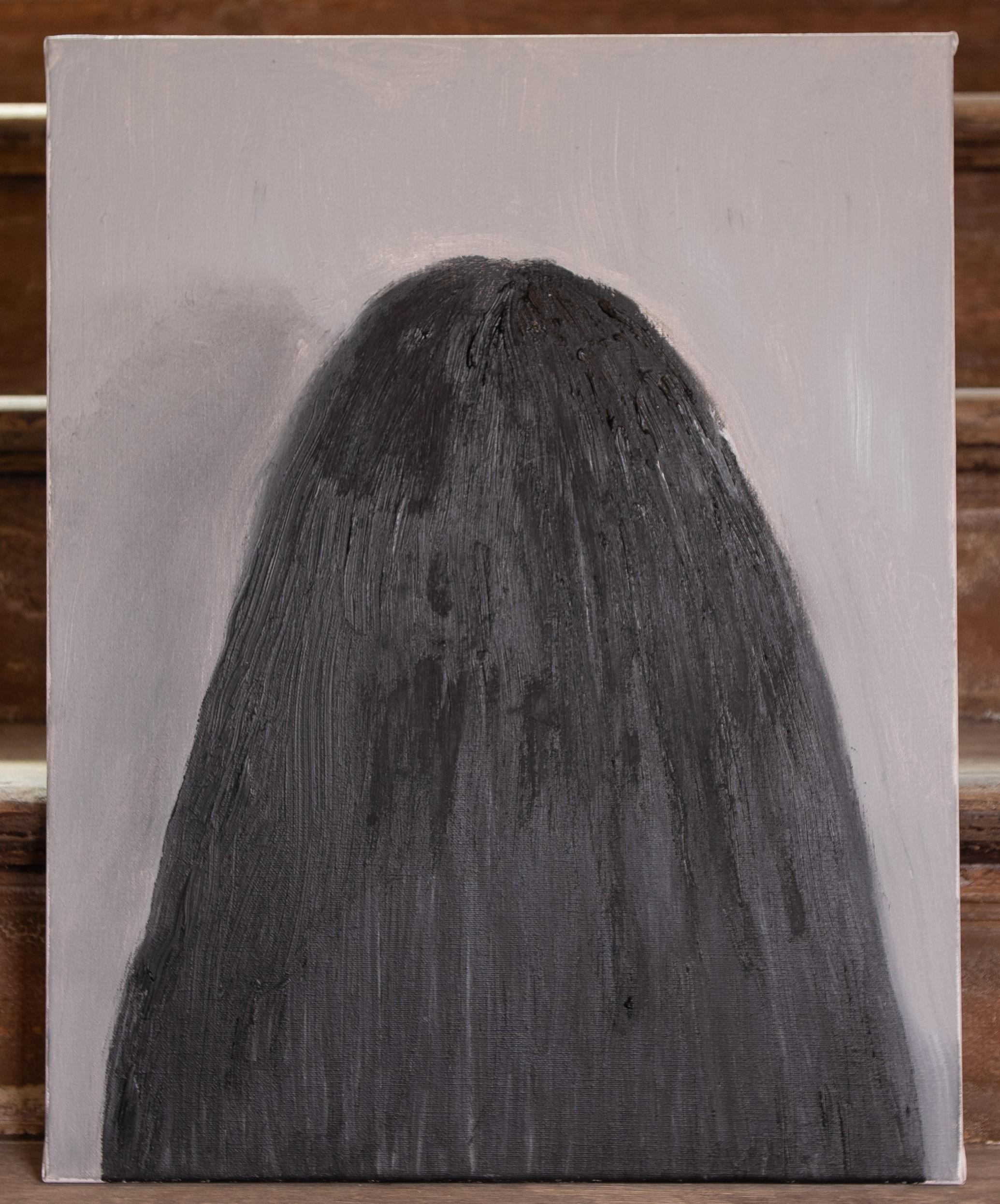 Il N'y A Pas De Vision Sans Pensée - minimalistisches Öl auf Leinwand Gemälde (Schwarz), Figurative Painting, von Jean De Groote