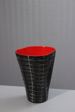 Jean De Lespinasse Großes Modell 308 Keramikvase, Nizza Frankreich 1950er Jahre