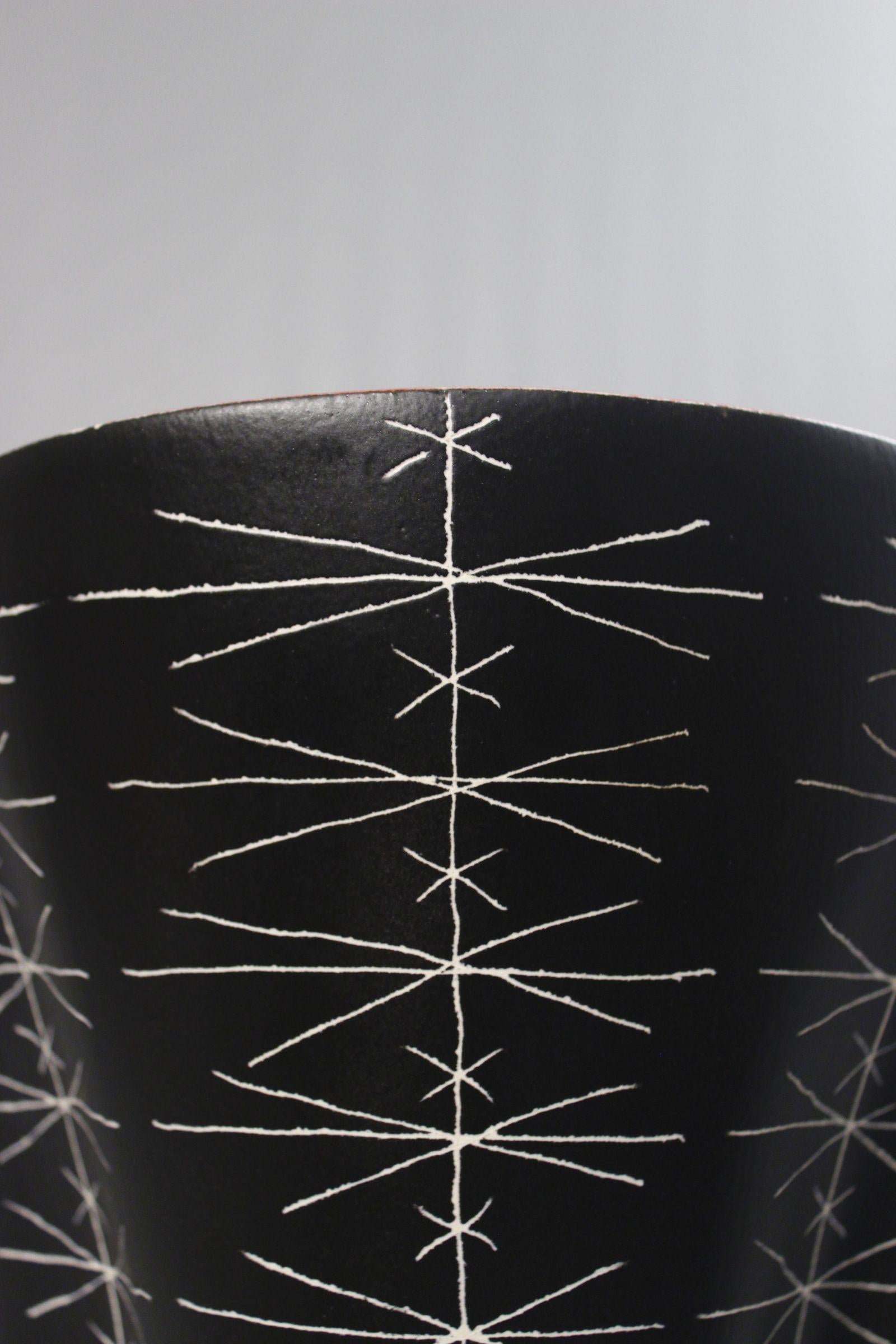 Jean De Lespinasse Großes Modell 308 Keramikvase, Nizza Frankreich 1950er Jahre (Mitte des 20. Jahrhunderts) im Angebot