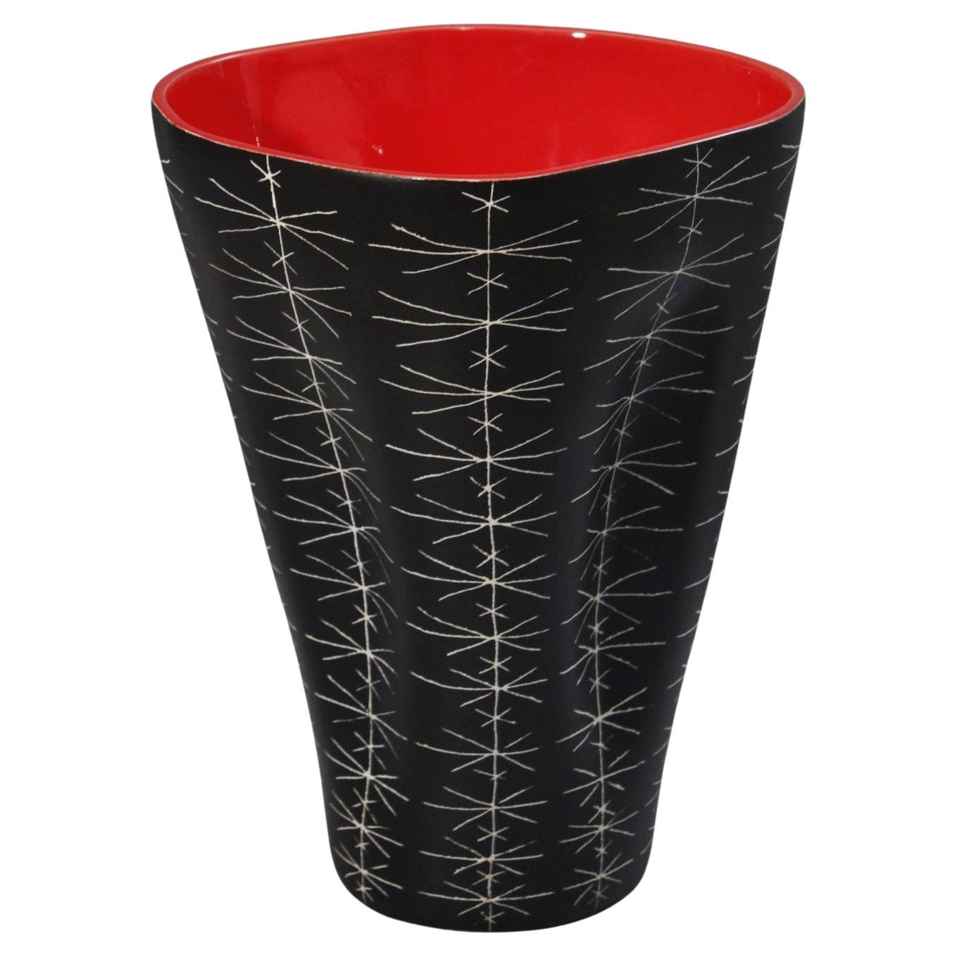 Jean De Lespinasse Vaso grande modello 308 in ceramica, Nizza Francia anni '50