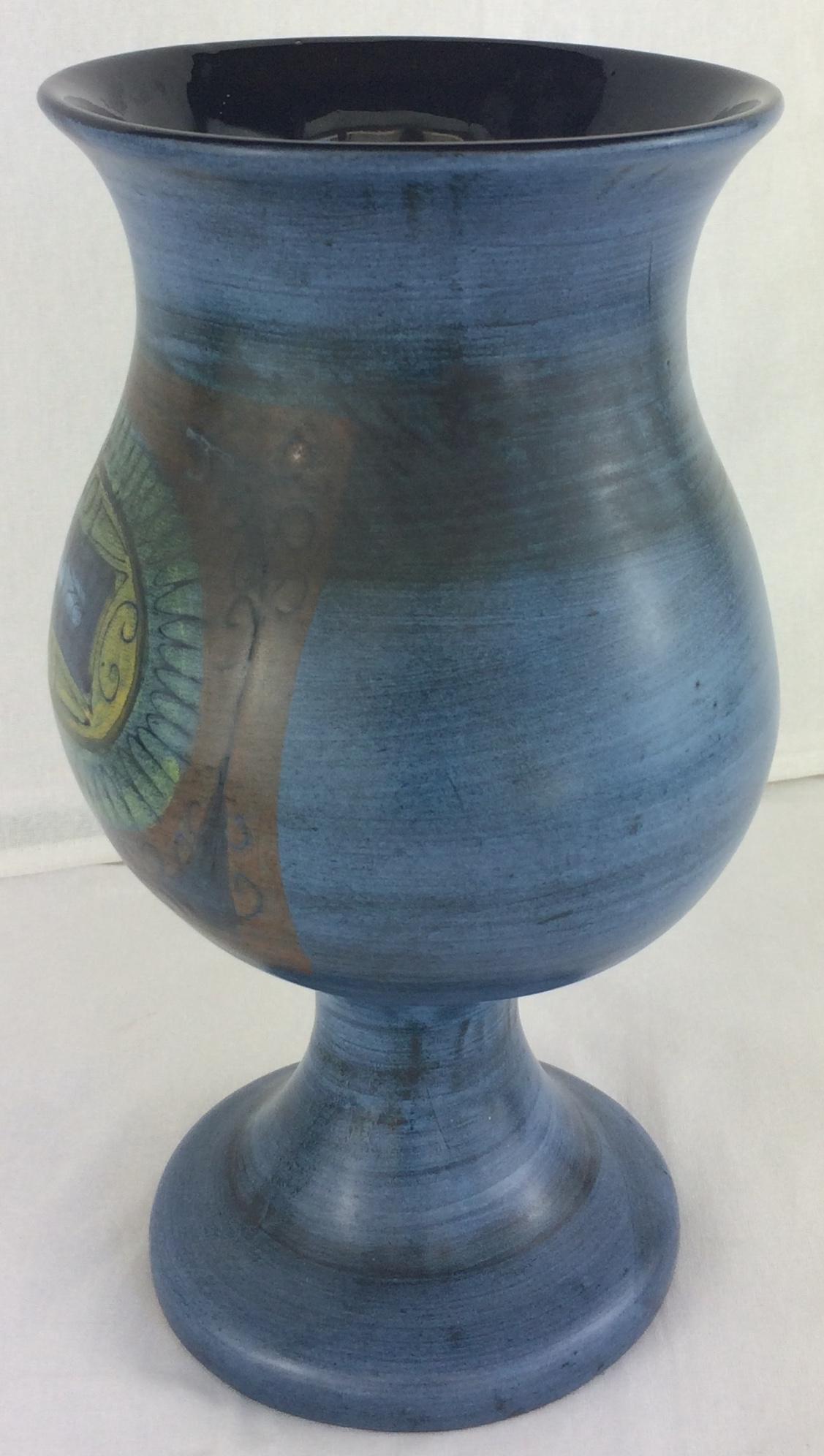 Hand-Crafted Jean de Lespinasse Midcentury Ceramic Vase For Sale