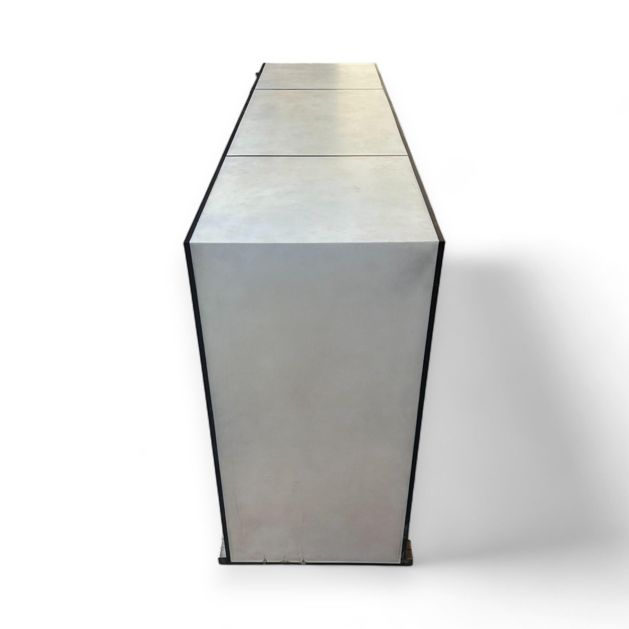 Art Deco Jean De Merry Axel Light Bronze Console in Parchment - Large