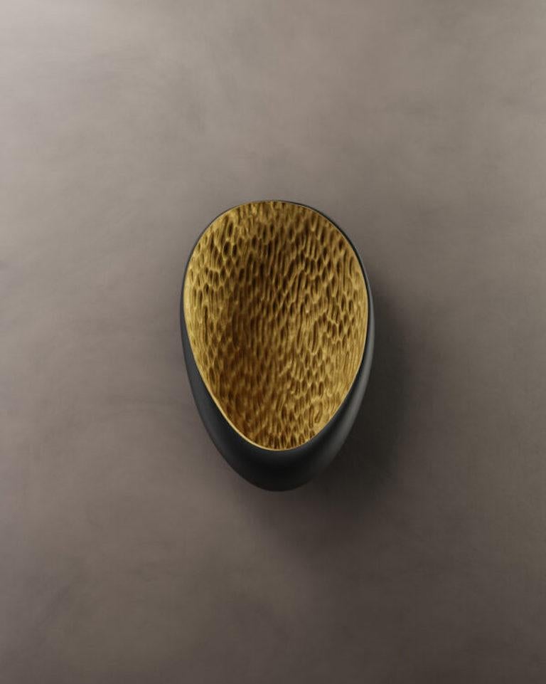 Art Deco Jean De Merry Hanna Hand Carved Wood Sconce - Light Gold