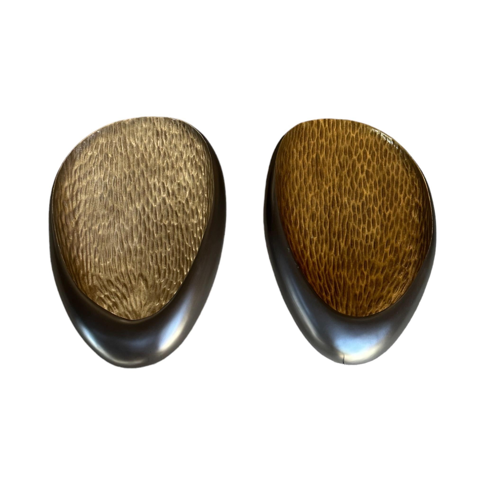 French Jean De Merry Hanna Hand Carved Wood Sconce - Light Gold